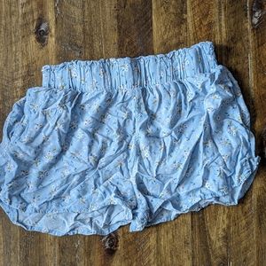 Blue Floral Shorts